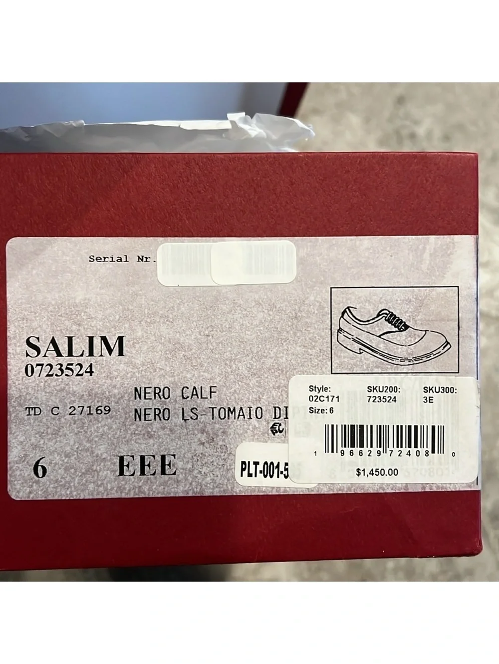 Salvatore Ferragamo Dipped Leather Oxford Shoes Size 6 EEE NEW in Box + DustBag